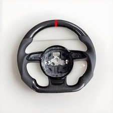 VOLANTE SPORTIVO PELLE E FIBRA DI CARBONIO PER AUDI A3/A4/A5/S3/S4/S5 CON LOGO S
