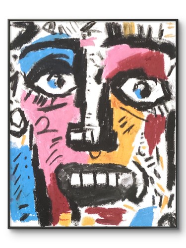 Graffiti stile basquiat volto - graffiti,