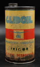 Antica Rara Scatola Bidone Latta Olio Lubrificante Frigor GLIDOIL Auto Motor Oil