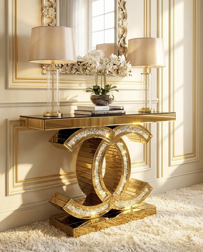 Consolle oro specchiata - consolle,