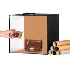 VEVOR Scatola Fotografica da Studio 41x40x39cm 3000-5600K Fondale a 6 Colori