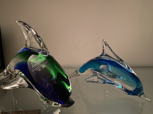 Splendida coppia delfini vetro - splendida,