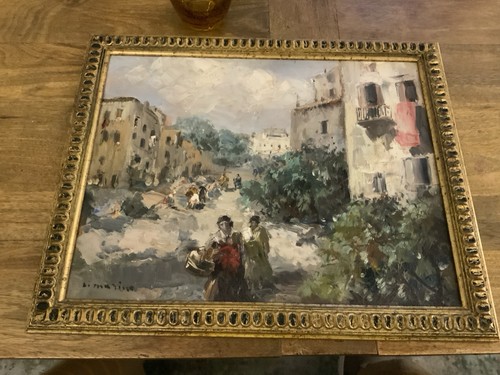 Quadro olio tela paesaggio - olio,