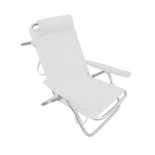 White aluminum reclining beach - reclining,