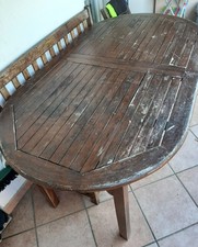 TAVOLO DA GIARDINO ALLUNGABILE IN LEGNO ACACIA ESTERNO 200/150x90x75 cm