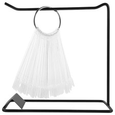  1 set di espositori per nail art con supporto in ferro e anello per campioni di