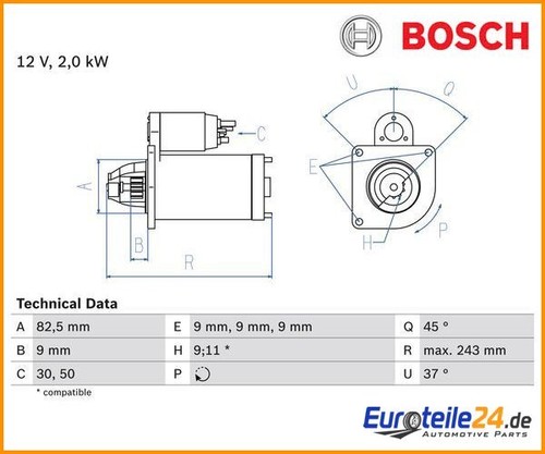 Motorino avviamento bosch - di,