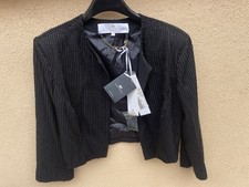 Giacca corta nera con perline