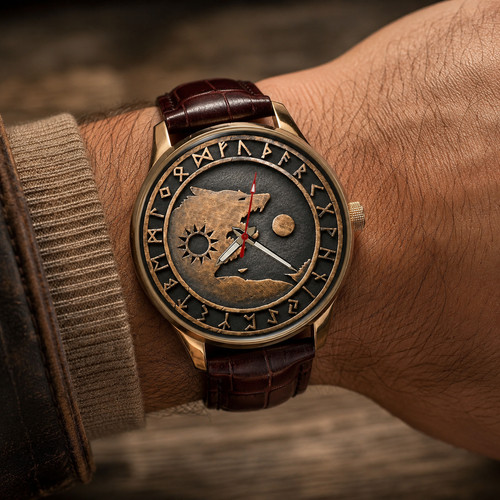 Orologio lupo celtico - orologio,