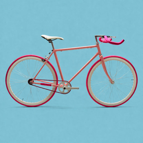 Fixed bike rosa bianco - bike,