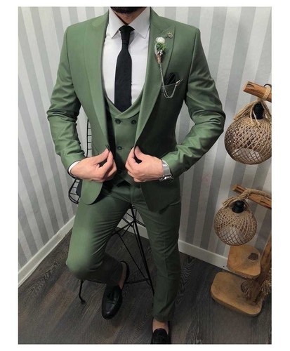 Abito uomo verde smeraldo - abito,