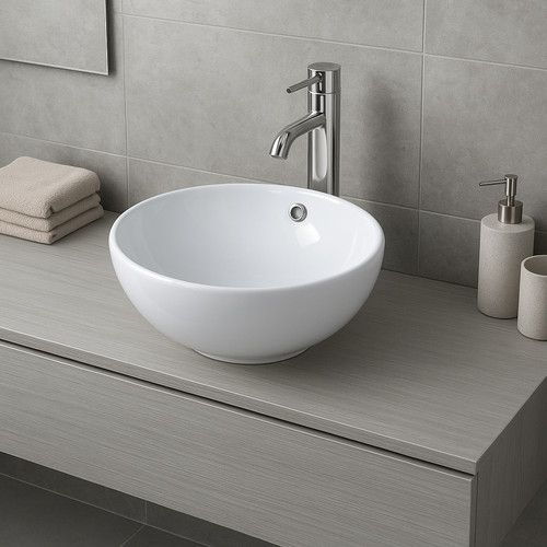 Lavabo appoggio tondo cm - lavabo,