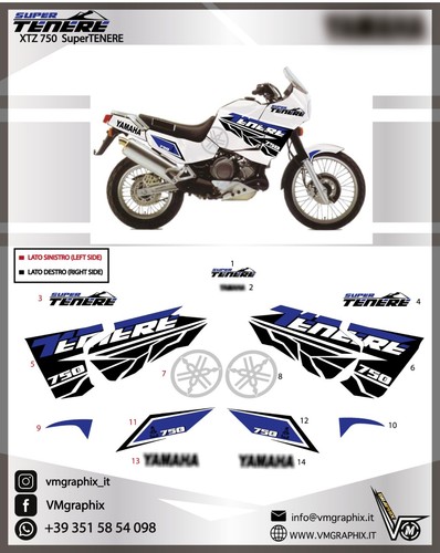 Adesivi xtz 750 supertenere - xtz, xt