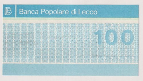 Miniassegni lecco 100 lire - miniassegni,
