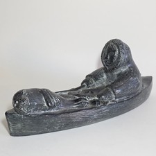 Scultura kayak cacciatore
