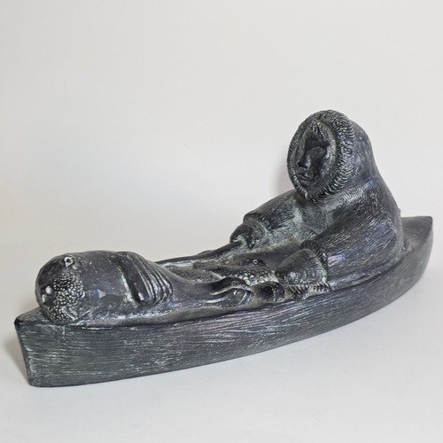 Scultura kayak cacciatore