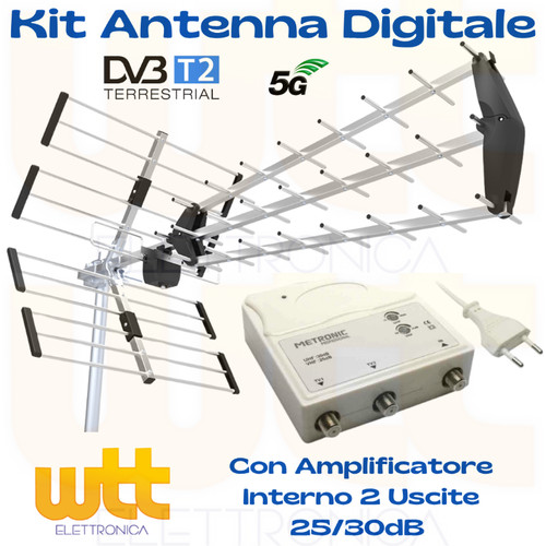 Kit antenna amplificata - tv,
