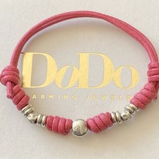 Dodo Pomellato Bracciale Rosa Fucsia Fragola Pepita Rondelle Granelli Argento