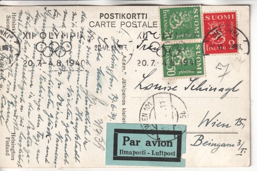 Finlandia 1939 cartolina posta