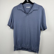 Polo Zara blu in maglia manica