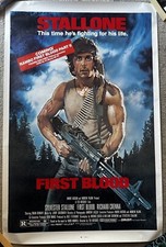 *QUASI NUOVO* Locandina film originale Rambo First Blood Sylvester Stallone 1982 27x41