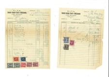 Fatture 1949 consorzio ingrosso tessuti e abbigliamento lugo bolli cita autentic