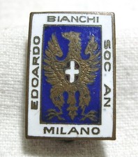 ANTICO DISTINTIVO CICLISMO BICICLETTE EDOARDO BIANCHI SOC. AN. MILANO BREGONZIO