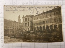 Cartolina Postale Paesaggistica Venezia Mercato A Rialto Foto Sciutto 862