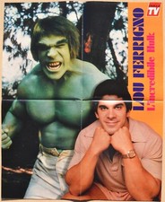 Poster Lou Ferrigno L'incredibile Hulk vintage anni 80 1983 41x51 da collezione
