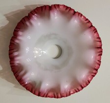 LIBERTY ANTICO OPALINO BIANCO PER LAMPADARIO PLISSETTATO ROSSO