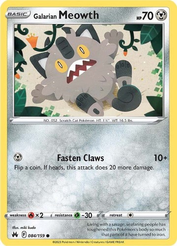 Galarian meowth 084 159 swsh - meowth,