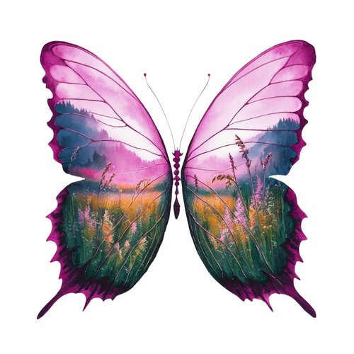 Adesivi farfalla doppia - farfalla,