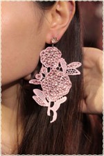 Orecchini in pizzo macrame