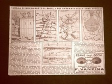 Stampa del 1918 Gli antenati delle armi Tanks Bombe a mano Cavalli di frisia