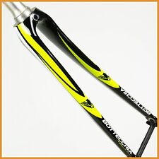 NOS BOTTECCHIA CARBON FIBER FORK 1"1/8 ROAD BIKE 700C BLACK YELLOW BICYCLE