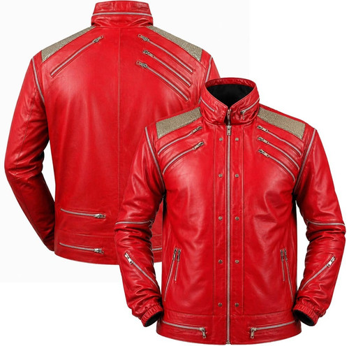 Giacca ecopelle rossa - , michael