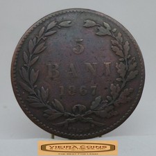 1867-H Romania 5 Bani -