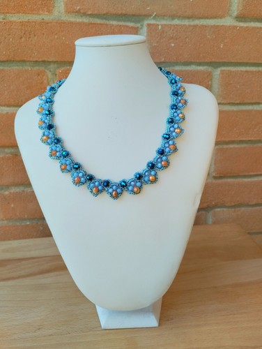Collana uncinetto filo lurex - , e