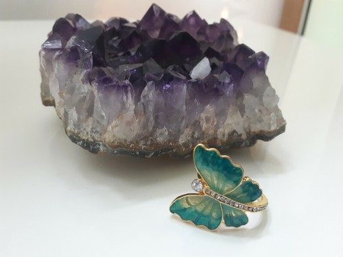 Anello farfalla gioiello - farfalla, 18