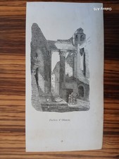 Silografia metà 800 portico - silografia,