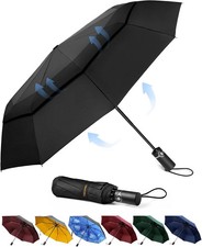 Ombrello Pieghevole Antivento, Grande Portatile Pioggia Da 10 Ossa, Automatico V