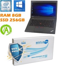 PC COMPUTER PORTATILE NOTEBOOK LENOVO T450 I5 14" 8GB 256GB WINDOWS 10 PRO DAD