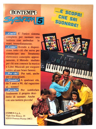 Pubblicita bontempi system 5 - pubblicita',