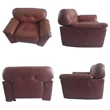 1x POLTRONA IN PELLE MARRONE ANNI 60 DESIGN ITALIANO CARLO DE CARLI PER SORMANI
