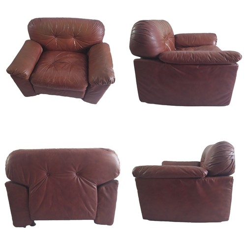 Poltrona pelle marrone - 1x,