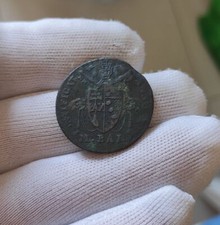 Stato Pontificio Pio VII Mezzo Baiocco 1816 Stemma Papale, iscrizione tre stelle