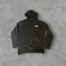 Felpa Puma Nera con Zip e Logo