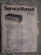 Technics Panasonic sa-101 manuale di servizio libro riparazione originale ricevitore stereo
