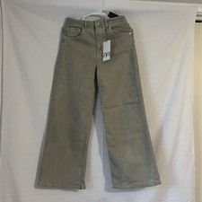 Jeans culotte dritti vita alta