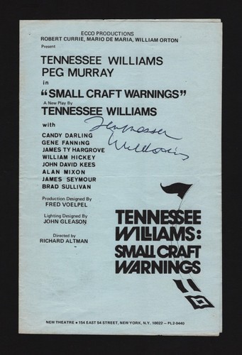 Tennessee williams - williams, (firmato)